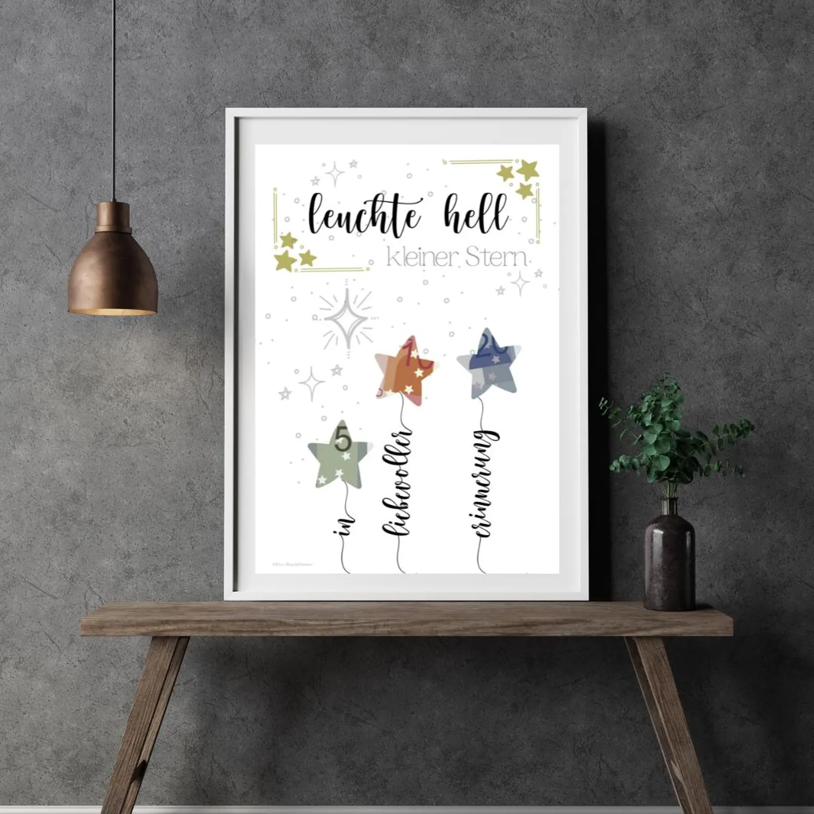 Geldgeschenk Sternenkind PDF – Trostgeschenk mit Sternen – Erinnerung an verlorenes Baby – Digitaler Download – Geschenk zum Gedenken – Bild 3