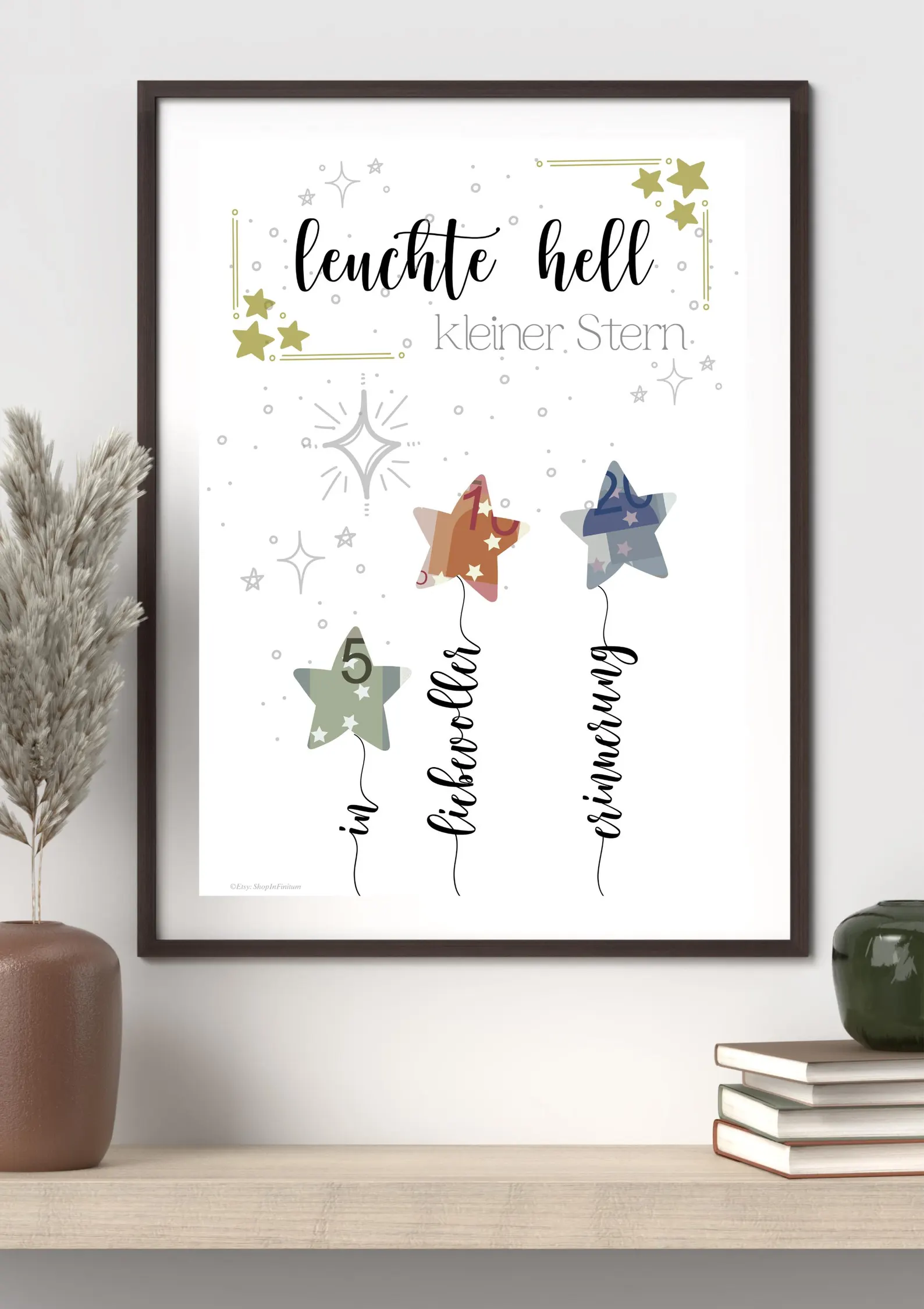 Geldgeschenk Sternenkind PDF – Trostgeschenk mit Sternen – Erinnerung an verlorenes Baby – Digitaler Download – Geschenk zum Gedenken – Bild 5