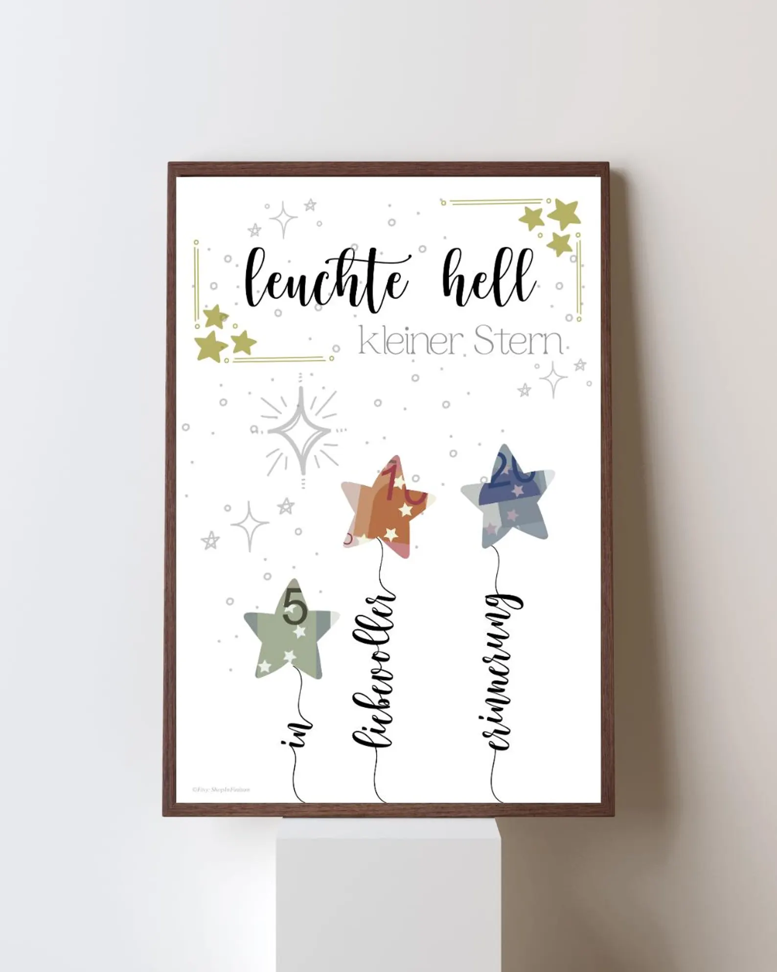 Geldgeschenk Sternenkind PDF – Trostgeschenk mit Sternen – Erinnerung an verlorenes Baby – Digitaler Download – Geschenk zum Gedenken – Bild 6