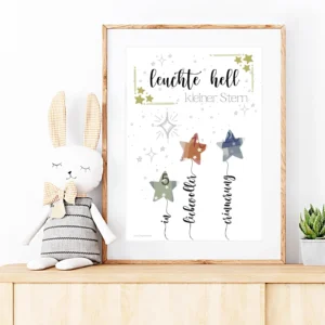 Geldgeschenk Sternenkind PDF – Trostgeschenk mit Sternen – Erinnerung an verlorenes Baby – Digitaler Download – Geschenk zum Gedenken