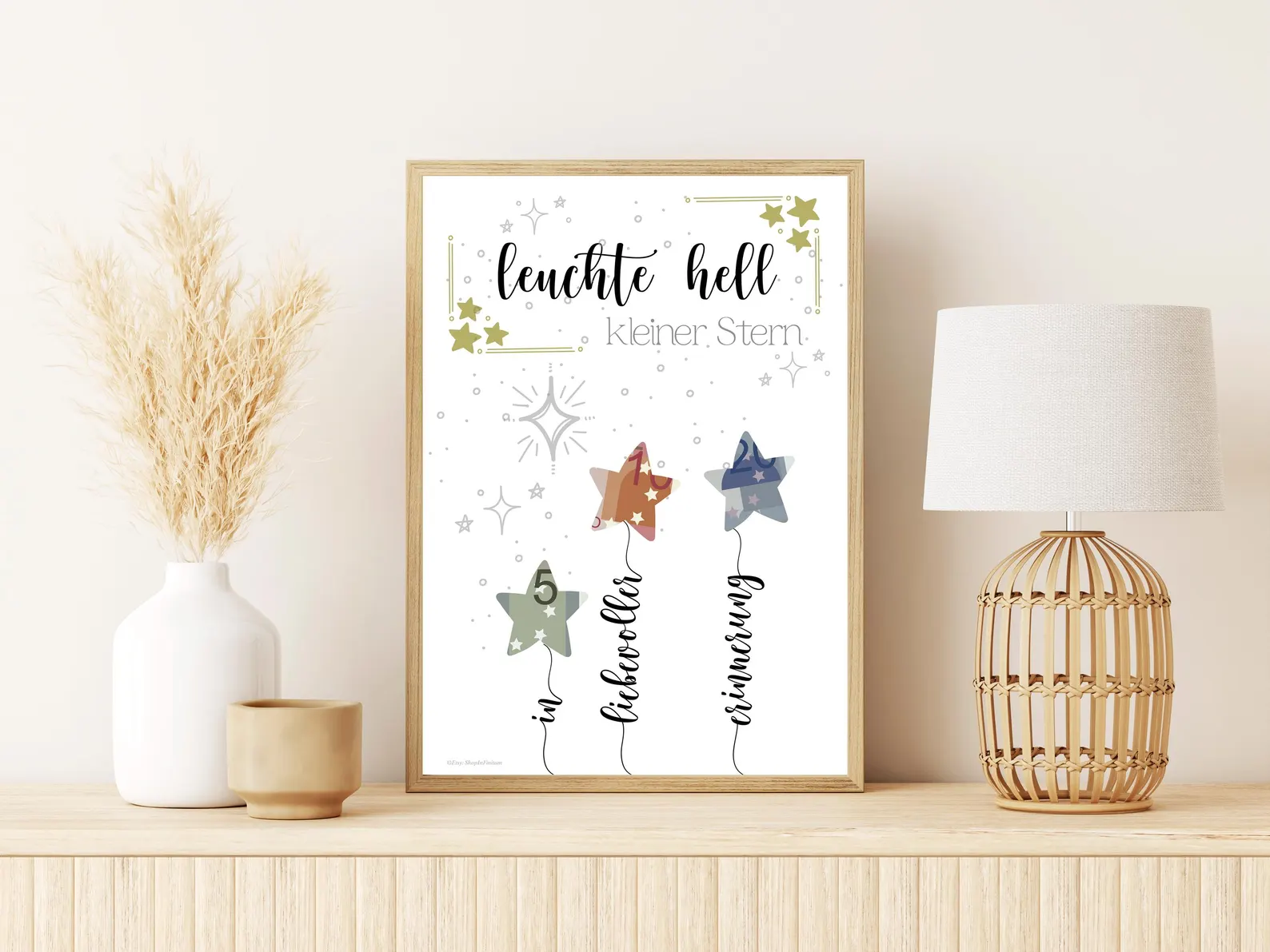 Geldgeschenk Sternenkind PDF – Trostgeschenk mit Sternen – Erinnerung an verlorenes Baby – Digitaler Download – Geschenk zum Gedenken – Bild 2